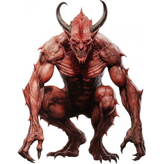 Sticker decorativ, Horror, Rosu, 76 cm, 1321STK-17
