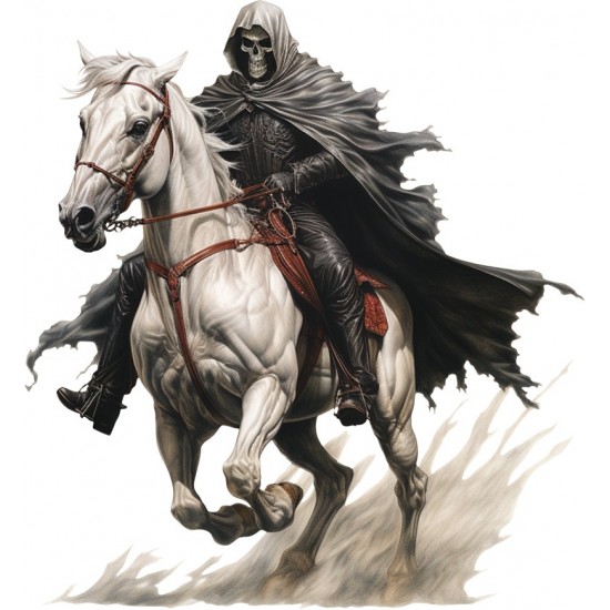 Sticker decorativ, Horror, Alb, 65 cm, 1321STK-19