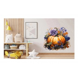 Sticker decorativ, Dovleac, Portocaliu, 60 cm, 1322STK-1