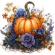 Sticker decorativ, Dovleac, Multicolor, 62 cm, 1322STK-4 Sticker decorativ, Dovleac, Multicolor, 62 cm, 1322STK-4