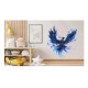 Sticker decorativ, Pasarea Phoenix, Albastru, 63 cm, 1323STK-1