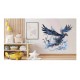 Sticker decorativ, Pasarea Phoenix, Albastru, 60 cm, 1323STK-3