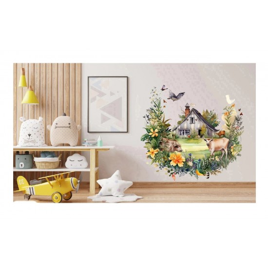 Sticker decorativ, Ferma, Verde, 63 cm, 1324STK-2