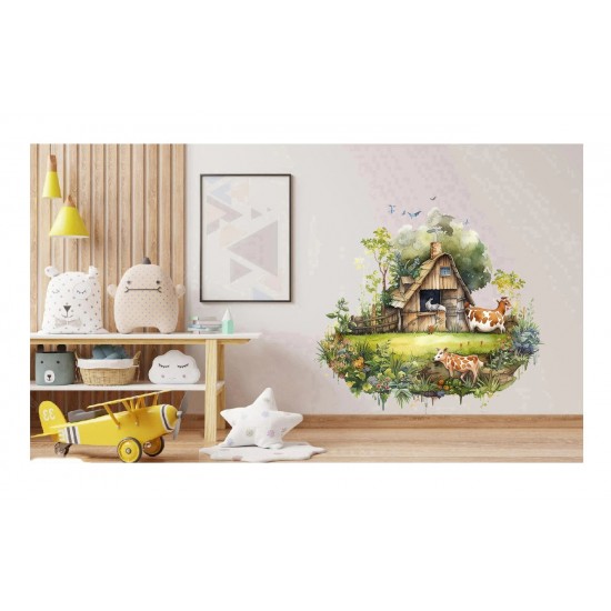 Sticker decorativ, Ferma, Verde, 65 cm, 1324STK-5 Sticker decorativ, Ferma, Verde, 65 cm, 1324STK-5