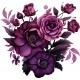 Sticker decorativ, Flori, Roz, 62 cm, 1325STK-5