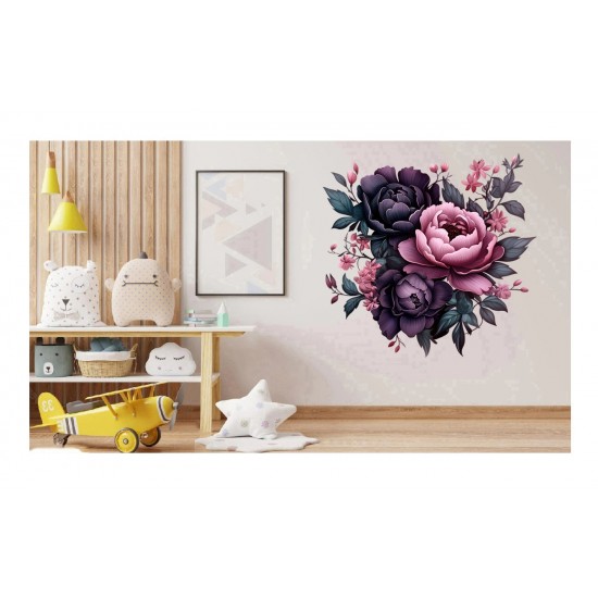 Sticker decorativ, Flori, Multicolor, 61 cm, 1325STK-6 Sticker decorativ, Flori, Multicolor, 61 cm, 1325STK-6