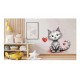 Sticker decorativ, Pisica, Alb, 66 cm, 1326STK-5 Sticker decorativ, Pisica, Alb, 66 cm, 1326STK-5