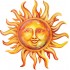 Sticker decorativ, Soare, Portocaliu, 60 cm, 1328STK-6