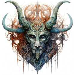 Sticker decorativ, Horror, Turcoaz, 63 cm, 1328STK-9
