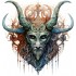 Sticker decorativ, Horror, Turcoaz, 63 cm, 1328STK-9