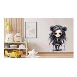 Sticker decorativ, Printesa Rock, Negru, 76 cm, 1331STK-1 Sticker decorativ, Printesa Rock, Negru, 76 cm, 1331STK-1
