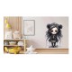Sticker decorativ, Printesa Rock, Negru, 76 cm, 1331STK-1