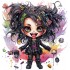 Sticker decorativ, Printesa Rock, Multicolor, 62 cm, 1331STK-3