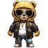 Sticker decorativ, Teddy Hip Hop, Galben, 89 cm, 1332STK-2
