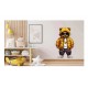 Sticker decorativ, Teddy Hip Hop, Portocaliu, 90 cm, 1332STK-6 Sticker decorativ, Teddy Hip Hop, Portocaliu, 90 cm, 1332STK-6
