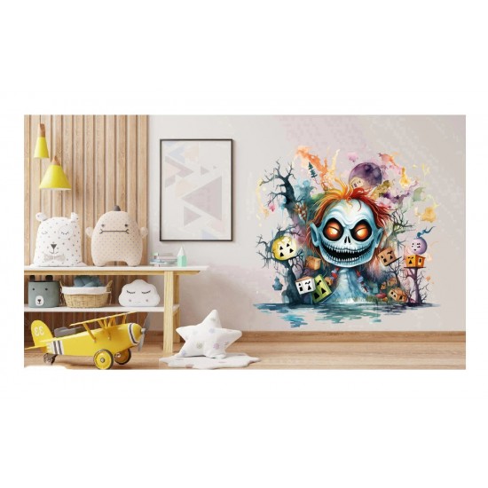 Sticker decorativ, Halloween, Turcoaz, 64 cm, 1334STK-3 Sticker decorativ, Halloween, Turcoaz, 64 cm, 1334STK-3