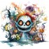 Sticker decorativ, Halloween, Turcoaz, 64 cm, 1334STK-3