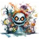 Sticker decorativ, Halloween, Turcoaz, 64 cm, 1334STK-3 Sticker decorativ, Halloween, Turcoaz, 64 cm, 1334STK-3
