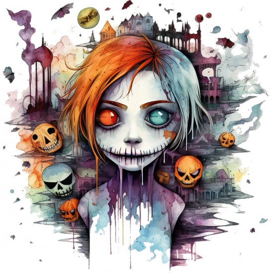 Sticker decorativ, Halloween, Mov, 60 cm, 1334STK-5 Sticker decorativ, Halloween, Mov, 60 cm, 1334STK-5