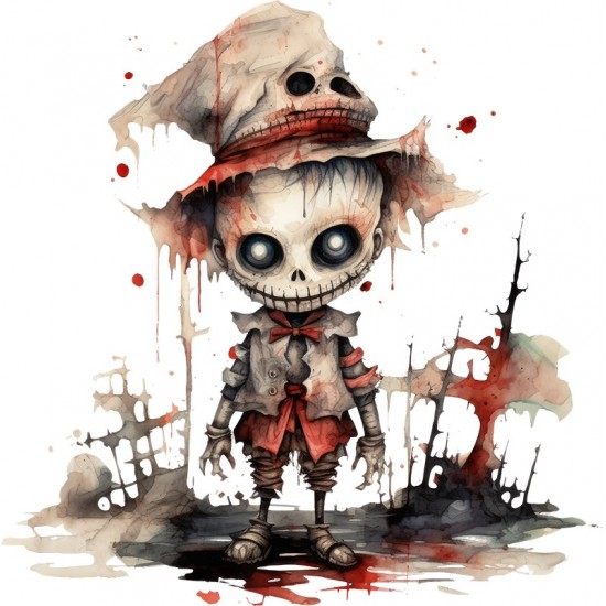 Sticker decorativ, Halloween, Alb, 60 cm, 1334STK-6