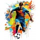 Sticker decorativ, Jucator Fotbal, Multicolor, 74 cm, 1335STK-15 Sticker decorativ, Jucator Fotbal, Multicolor, 74 cm, 1335STK-15