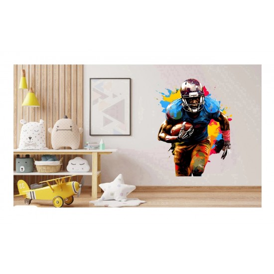 Sticker decorativ, Fotbal American, Multicolor, 74 cm, 1335STK-7 Sticker decorativ, Fotbal American, Multicolor, 74 cm, 1335STK-7