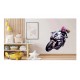 Sticker decorativ, Motocicleta, Roz, 70 cm, 1336STK