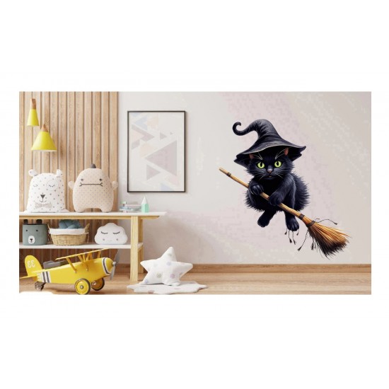 Sticker decorativ, Halloween, Negru, 63 cm, 1337STK-17 Sticker decorativ, Halloween, Negru, 63 cm, 1337STK-17