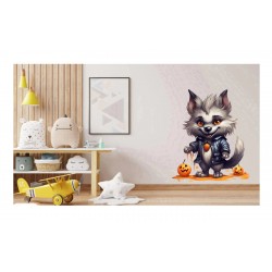 Sticker decorativ, Halloween, Gri, 73 cm, 1337STK-22 Sticker decorativ, Halloween, Gri, 73 cm, 1337STK-22