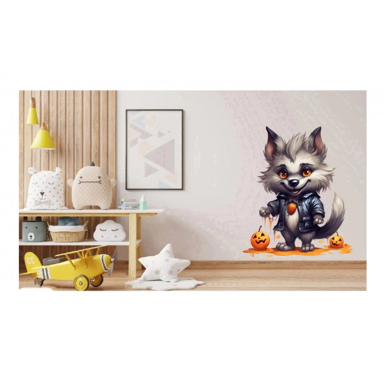 Sticker decorativ, Halloween, Gri, 73 cm, 1337STK-22 Sticker decorativ, Halloween, Gri, 73 cm, 1337STK-22