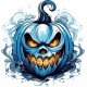 Sticker decorativ, Halloween, Albastru, 62 cm, 1337STK-8