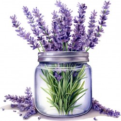 Sticker decorativ, Lavanda, Mov, 60 cm, 1339STK-11