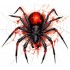 Sticker decorativ, Paianjen, Rosu-Negru, 68 cm, 1343STK-11