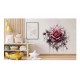 Sticker decorativ, Trandafiri, Roz, 62 cm, 1343STK-14