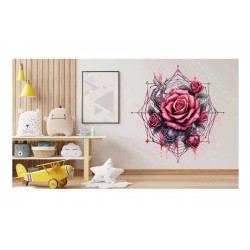 Sticker decorativ, Trandafiri, Roz, 61 cm, 1343STK-17 Sticker decorativ, Trandafiri, Roz, 61 cm, 1343STK-17