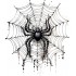 Sticker decorativ, Paianjen, Negru, 68 cm, 1343STK-5