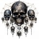 Sticker decorativ, Craniu, Negru, 61 cm, 1343STK-9