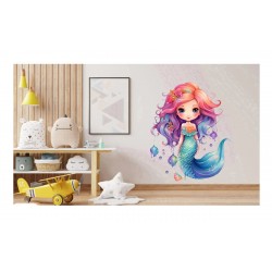 Sticker decorativ, Mica Sirena, Multicolor, 73 cm, 1344STK-3 Sticker decorativ, Mica Sirena, Multicolor, 73 cm, 1344STK-3