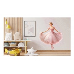 Sticker decorativ, Balerina, Roz, 76 cm, 1346STK-4