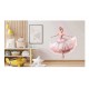 Sticker decorativ, Balerina, Roz, 65 cm, 1346STK-7