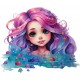 Sticker decorativ, Culori Pastelate, Fata, Mov, 72 cm, 1347STK-11 Sticker decorativ, Culori Pastelate, Fata, Mov, 72 cm, 1347STK-11