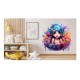 Sticker decorativ, Culori Pastelate, Fata, Roz, 61 cm, 1347STK-4