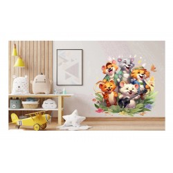 Sticker decorativ, Animale Cantarete, Verde, 62 cm, 1349STK-3