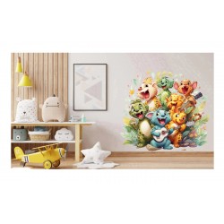 Sticker decorativ, Animale Cantarete, Portocaliu, 66 cm, 1349STK-5