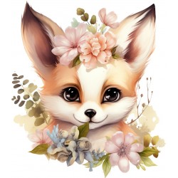 Sticker decorativ, Vulpe, Maro, 69 cm, 1351STK-5