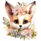 Sticker decorativ, Vulpe, Maro, 69 cm, 1351STK-5