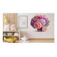 Sticker decorativ, Creier cu Flori, Multicolor, 62 cm, 1353STK