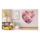 Sticker decorativ, Creier cu Flori, Roz, 60 cm, 1353STK-1