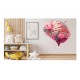Sticker decorativ, Creier cu Flori, Mov, 63 cm, 1353STK-2