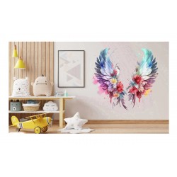 Sticker decorativ, Aripi, Gri, 63 cm, 1355STK-3